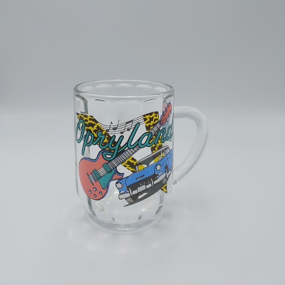 Opryland Vintage Glass Beer Mug Nashville Tennessee - Retired Theme Park 4"